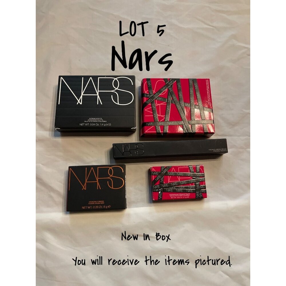 NARS Makeup Set of 5: Bronzing Powder & Extreme Effects Palette New In Box